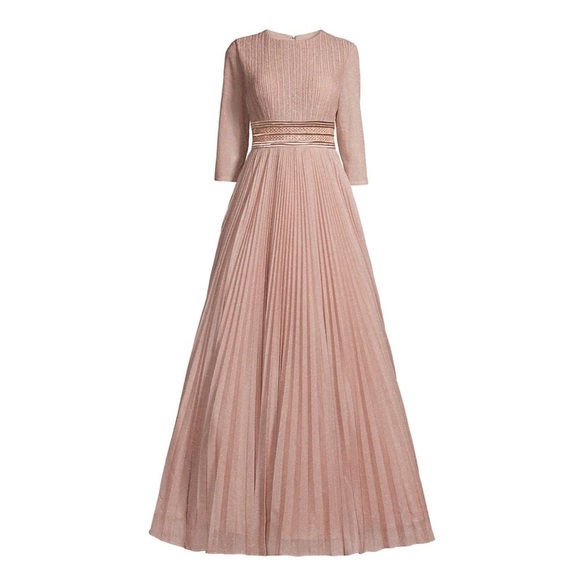 NWT MAC DUGGAL Shimmering Pleated A-Line Gown Size 2 - Picture 5 of 15
